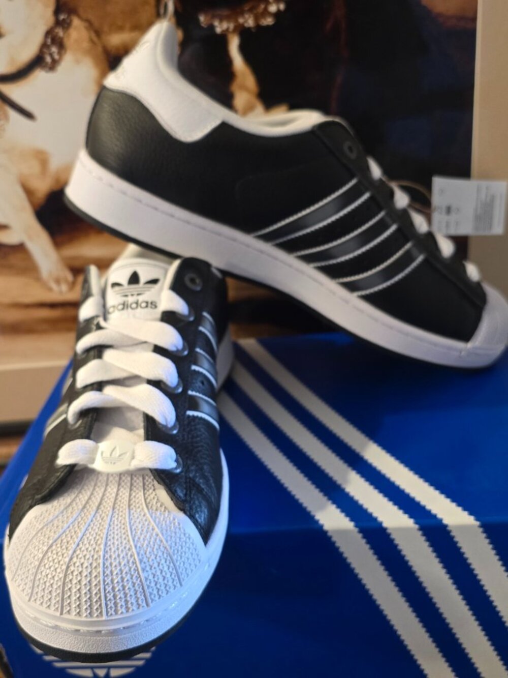 adidas Superstar II Black Matte Silver White Mens Shoes Sneakers JQ3209 Sz 12